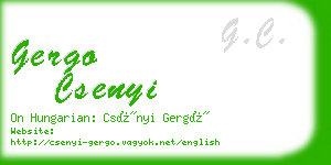 gergo csenyi business card